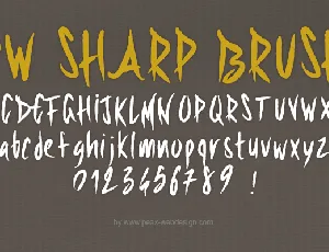 PWSharpBrush font