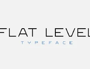 Flat Level font