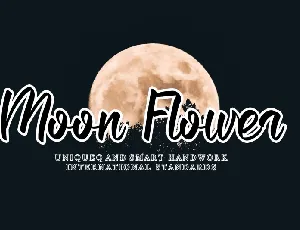 Moon Flower Script font