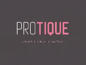 Protique font