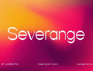 Severange font