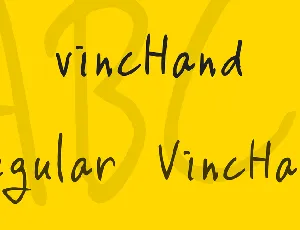 vincHand font