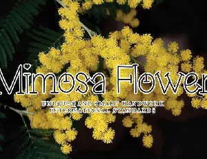 Mimosa Flower Display font