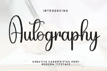 Autography Calligraphy font