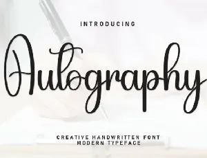 Autography Calligraphy font