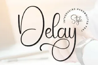 Delay Calligraphy font