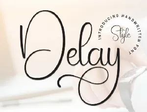 Delay Calligraphy font