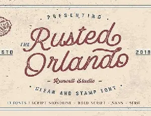 Rusted Orlando Sans font