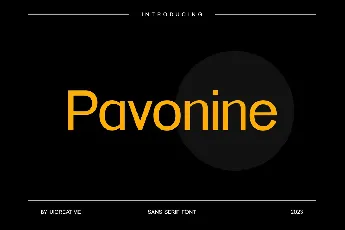 Pavonine font