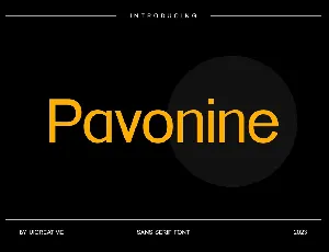 Pavonine font