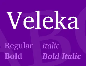 Veleka font