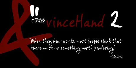 vinceHand II TRIAL font