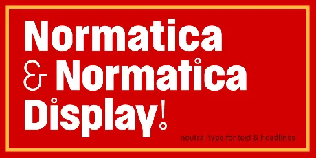 Normatica & Normatica Display Typeface font