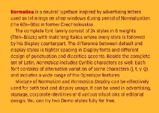 Normatica & Normatica Display Typeface font