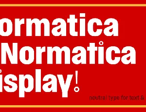 Normatica & Normatica Display Typeface font