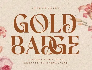 Gold Badge font