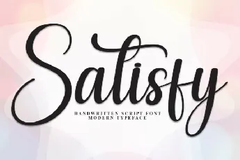 Satisfy Calligraphy font