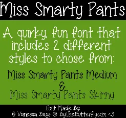 Miss Smarty Pants font