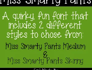 Miss Smarty Pants font