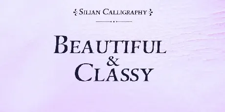 Silian Calligraphy font