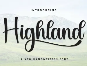 Highland Script Typeface font