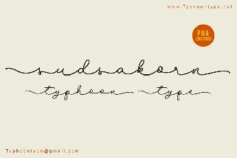 Sudsakorn Signature font