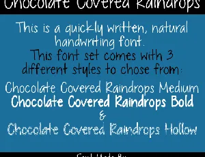 Chocolate Covered Raindrops font