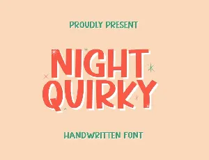 Night Quirky font