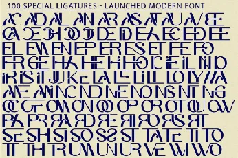 Launched Modern font