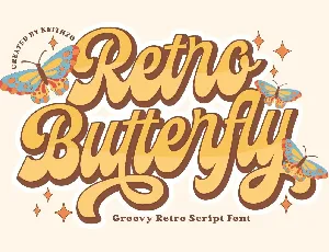 Retro Butterfly font
