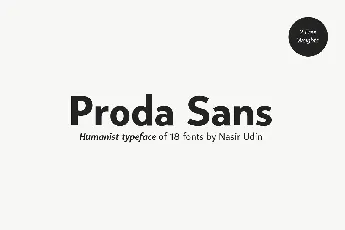 Proda Sans Serif font