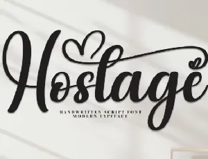 Hostage Script font