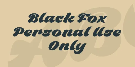 Black Fox Personal Use Only font