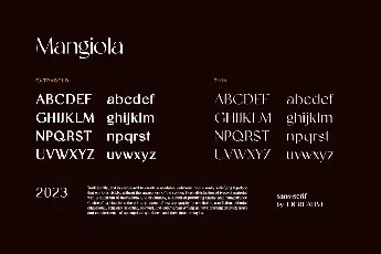 Mangiola font