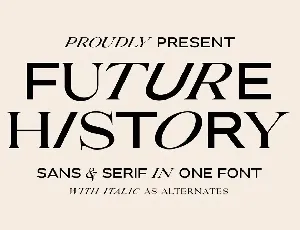 Future History font