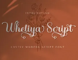 Whetiya Calligraphy font