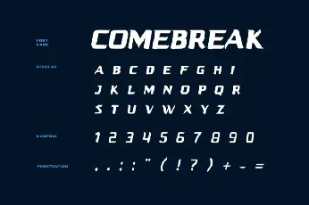 Comebreak font