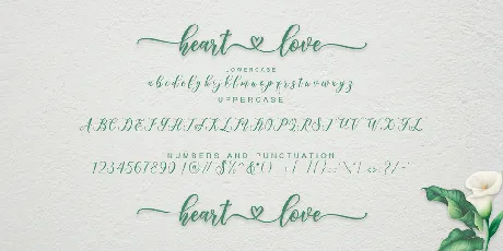 Heart love font