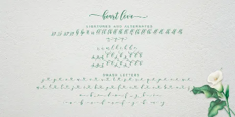 Heart love font