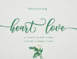 Heart love font