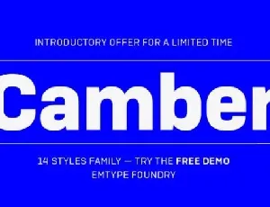 Camber Family font