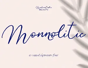 Monnolitic font