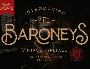 Baroneys – Vintage Typeface font
