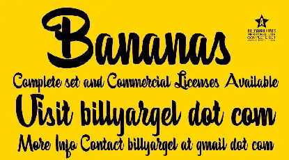 Bananas Personal Use font