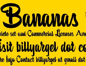 Bananas Personal Use font