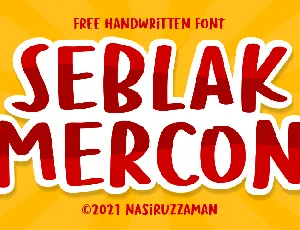 Seblak Mercon font