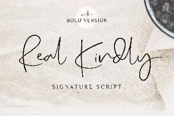 Real Kindly Signature Free font