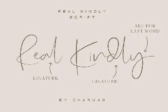 Real Kindly Signature Free font