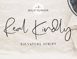 Real Kindly Signature Free font