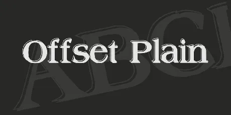 Offset Plain font